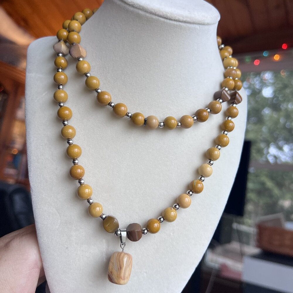 Handmade Mookaite Crystal Necklace